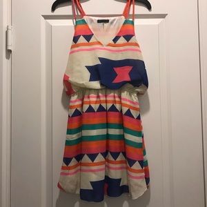 Colorful spaghetti strap dress